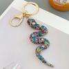 Mixed Color Snake Lucky Pendant Sparkle Zodiac Snake Year Key Ring  Couple