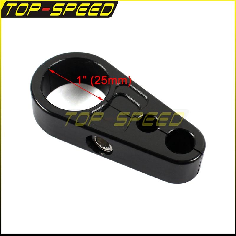 Motorcycle Front Brake Lines Hose Clamp Cafe Racer 25mm 1" Dual Holes Brake Clutch Throttle Cable Wire Line Clamp Fixing Bracket