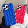 Матовый белый чехол для телефона с 3d сеткой и кубиком для Iphone 14 12 11 13 Pro Max Mini Xr X Xs 7 8 Plus, мягкий силиконовый чехол