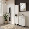 Bathroom cabinet with washbasin 55 cm, standing, white gloss, on MEA legs