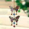 Винтажная подвесная бабочка, украшение, устойчивое к погодным условиям, для внутреннего и наружного использования, для сада, патио, металлическая подвесная подвеска в виде колокольчика для ветряной музыки