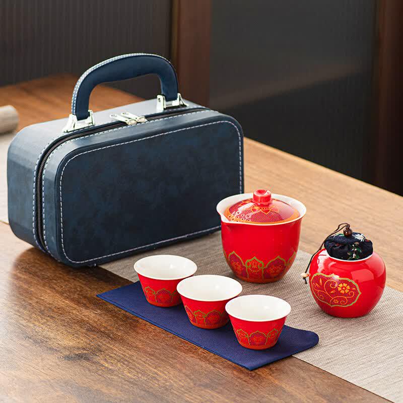 Portable Ceramic Travel Tea Set