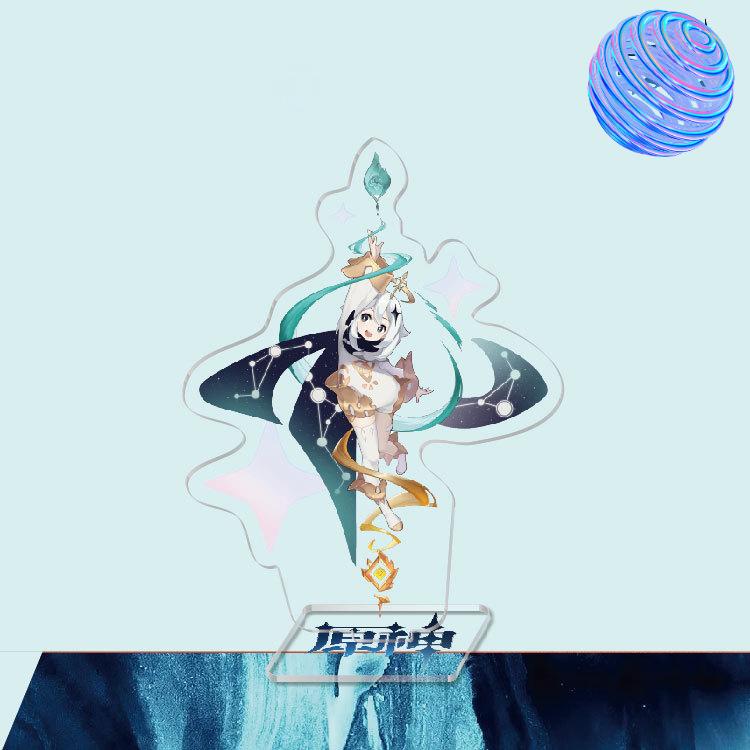 Anime Game Genshin Impact Peripheral Acrylic Cosplay Character Hero Theme Stand Acrylic Figure Stand Model Plate Desk Decor Ornament Gift