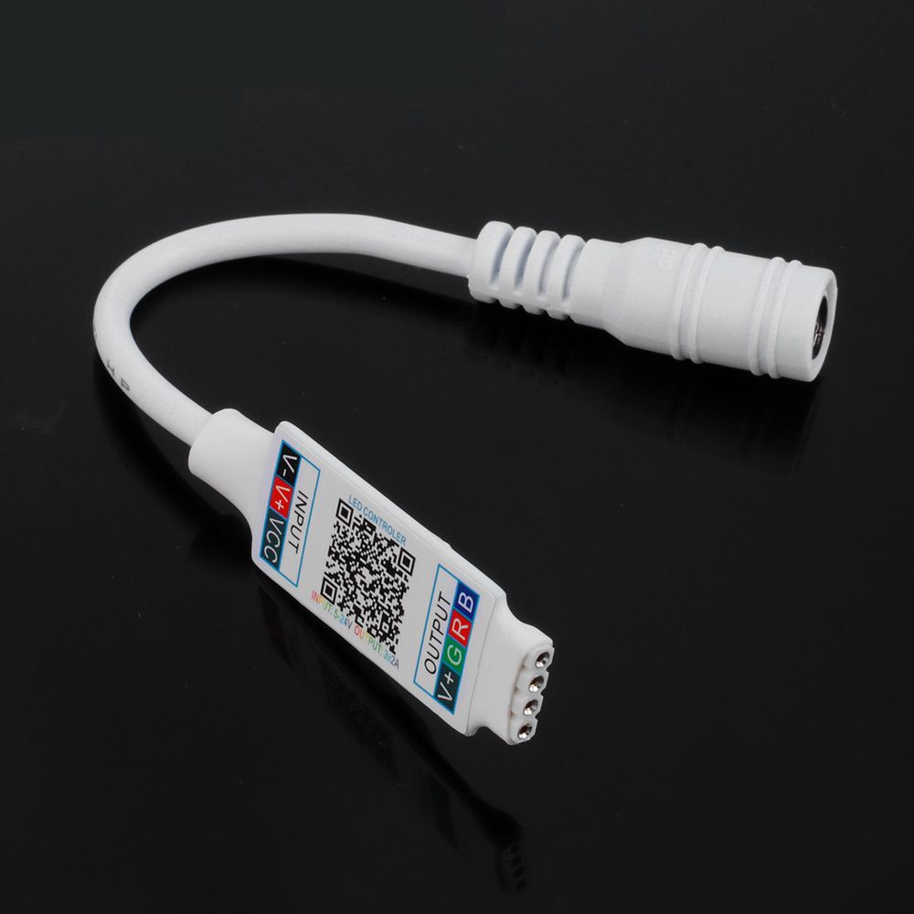 Mini Smart Female Plug to 4Pin Connector Adaptor LED Light Strip Music RGB Controller Bluetooth