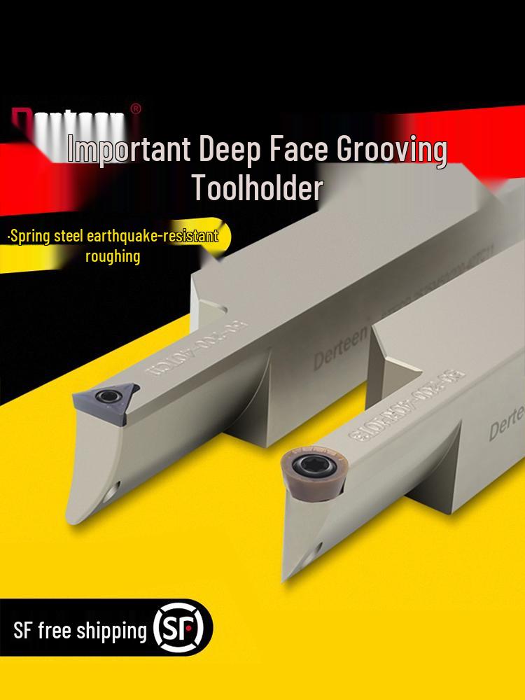 Anti-Vibration CNC Lathe Face Arc Grooving Tool Holder - Large Depth STFCR