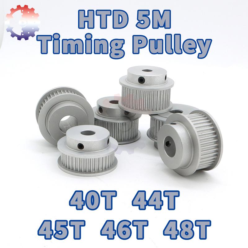 HTD 5M Timing Pulley 40T 44T 45T 48T 5M Pulley 40teeth 44teeth 45teeth 48teeth keyway Pulley Bore Gear Timing Belt Pulley HTD5M