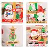 Christmas Home Decoration, Colorful Wooden Christmas Table Setting, Cartoon Santa Claus Wooden Ornaments