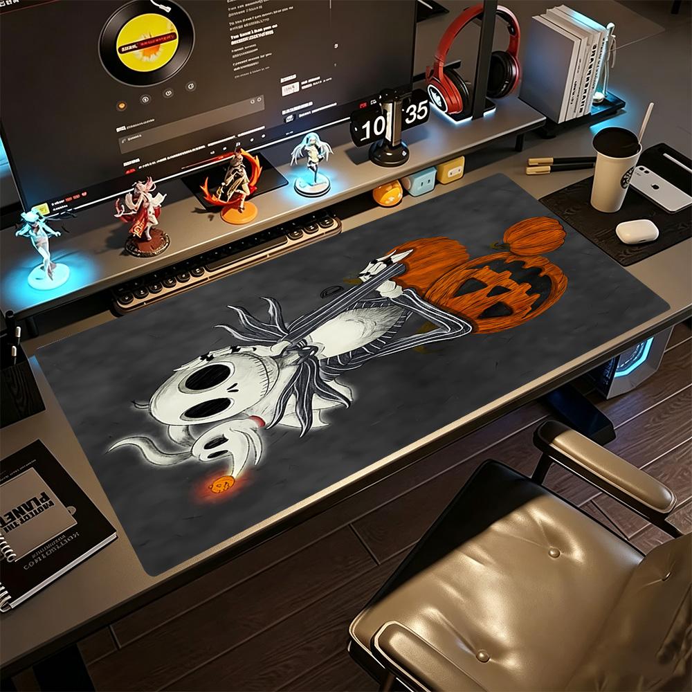 Jack Skellington Gaming Mouse Pad Gamer Mousepad Computer Desk Mat Non-Slip Rubber Bottom Computer Desk Office Decoration Accessory