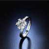 Snowflake Twist Arm Ring Female Simple Fashion Snowflake Twist Arm Imitation Mozzarella Diamond Live Diamond Ring