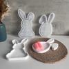 Rabbit Tray Silicone Mold DIY Easter Bunny Concrete Cement Storage Dish Mould Jewelry Display Plate Plaster Resin Casting Molds
