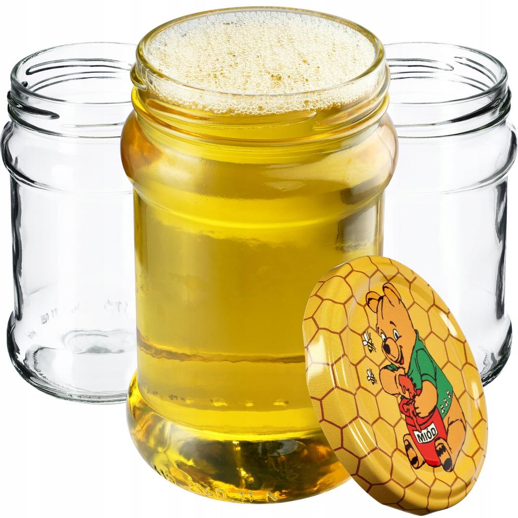 KADAX Seno Preserve Jars 315ml 10pcs 66mm + Lids "Red Peas"