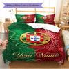 Name Custom PORTUGAL Pattern Bedding Set Quilt Cover Pillowcase Home Decor Gift (1 * duvet cover + 2 * pillowcase, without core)