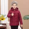 Middle-aged and Elderly Women's Winter Cotton-padded Coat Plus Velvet and Thickened Large Size Elderly Winter Cotton Clothes
