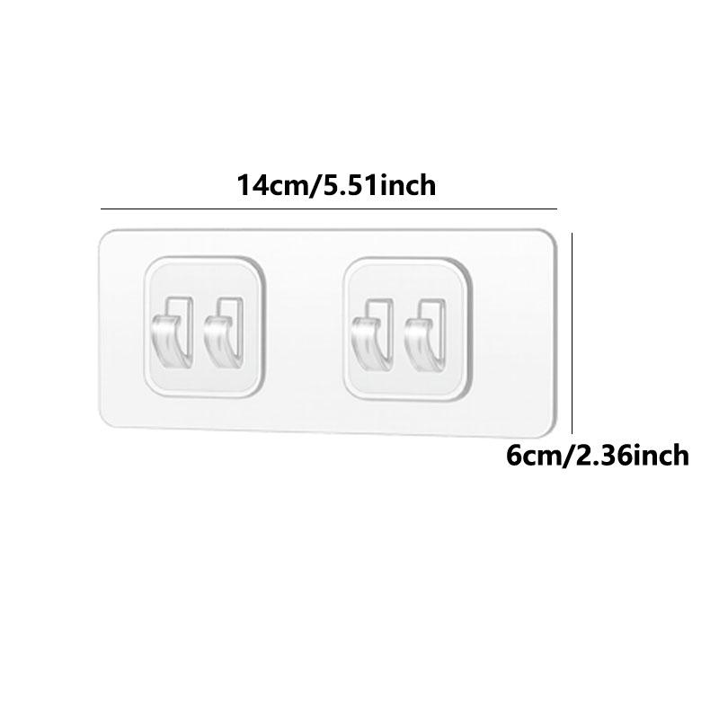 10 шт. самоклеящиеся крючки для ванной комнаты, прозрачные крючки с двойным зажимом для хранения корзин для хранения в ванной, аксессуары для душа