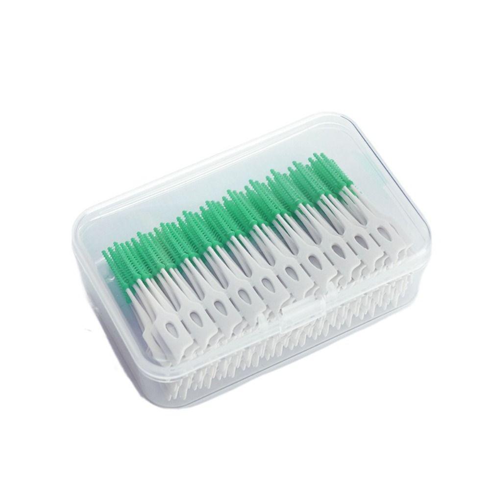 160Pcs with Thread Toothpicks Brushes Clean Between Teeth Oral Cleaning Tools Toothbrush Adult