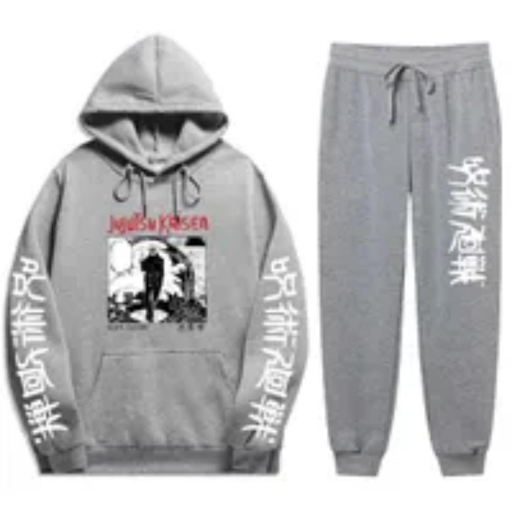 2021 Jujutsu Kaisen Anime Hoodie and Pants Sets Men Women Winter Fashion 2 Piece Set Tracksuit and Sweatpants Jujutsu Kaisen Sui X0909