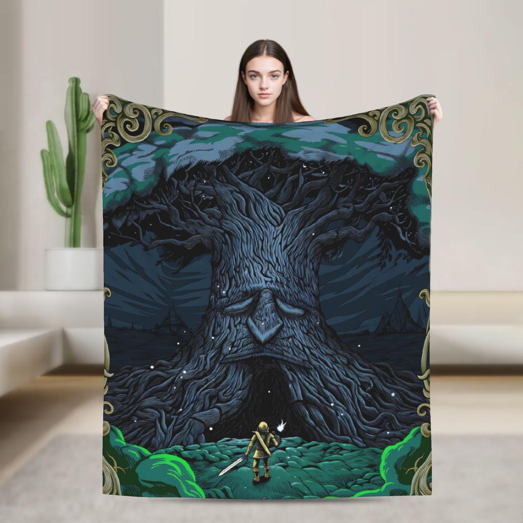 Link Cartoon Z-Zeldas Soft Warm Blanket Decorative Plush Throw Blanket Aesthetic Couch Chair Flannel Bedspread Sofa Bed Cover