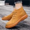 High Quality Men's Genuine Leather Boots Comfortable Sneakers Fashion Men Shoes Leather Versatile Skateboard Shoes