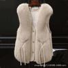 Women High Imitation Fox Fur Vest for Women Slim Versatile High-end Fashion Young Warm Sleeveless Coat