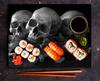 GLASS PLATE CUTTING BOARD 52x40 SKULL