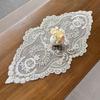 35x83cm Luxury Vintage Oval Embroidered Living Room Coffee Tablecloth Tea Tray Wine Set Christmas Wedding Bedroom Decoration