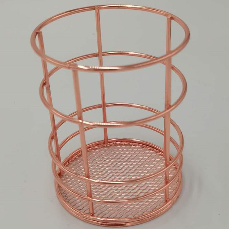 Косметическая коробка для хранения кистей для макияжа, цилиндрический футляр для хранения кистей для губной помады, держатель для ручек, органайзер из кованого железа для хранения ручек