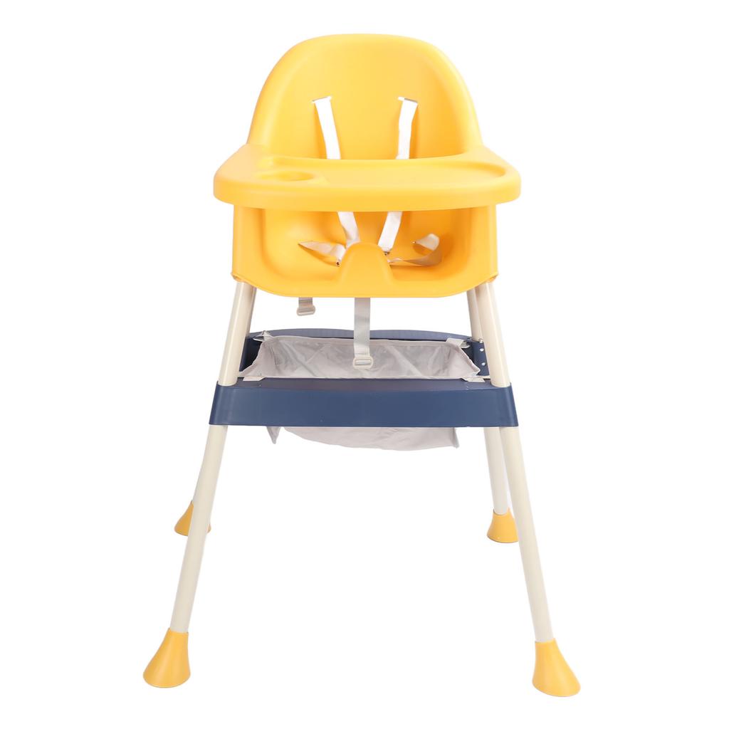 Baby High Chair with Safety Harness Height Adjustable Convertible Baby Dining Highchair