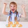 MEIEST 5 PCS Colorful Dumpling Stress Balls Fidget Sensory Toy,Squeeze Dough Ball Stress Relief Hand Toy,Bun with Food Steamer Stretchy Desk Toys