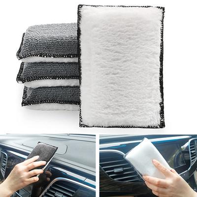 2-10 шт. мягкая двухсторонняя губка из микрофибры для чистки кожи автомобиля, полотенце из микрофибры для воска, инструменты для ухода за автомобилем