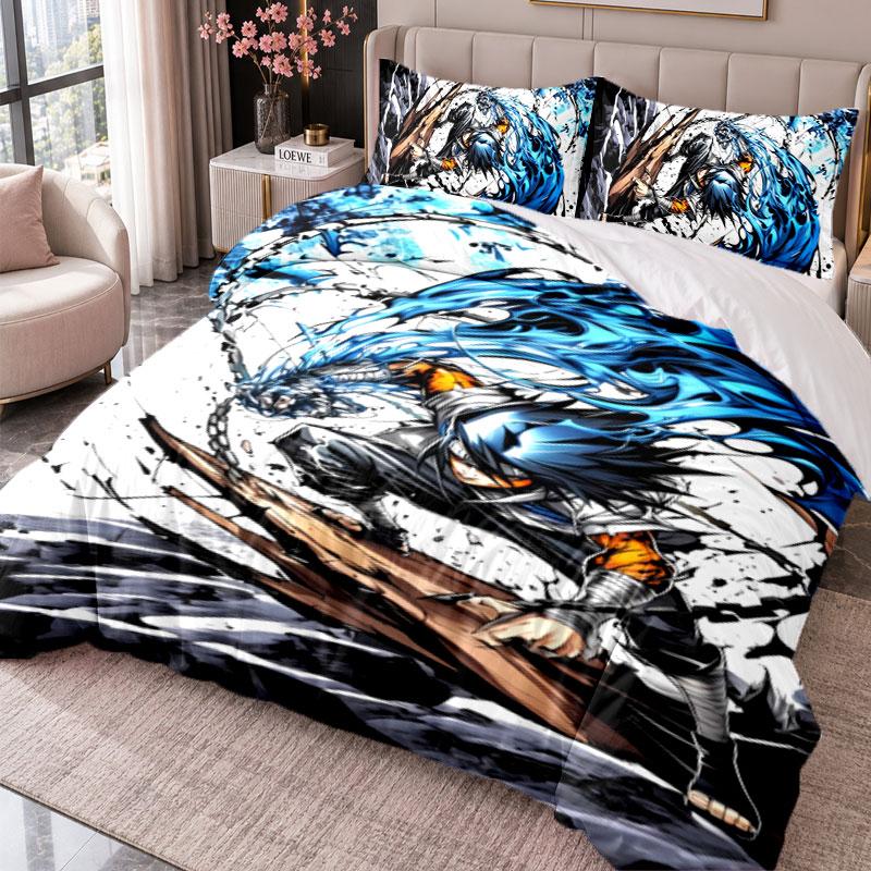 Naruto 3Pcs Bedding Set Duvet Cover With Two Pillowcases For Bedroom Home Decoration