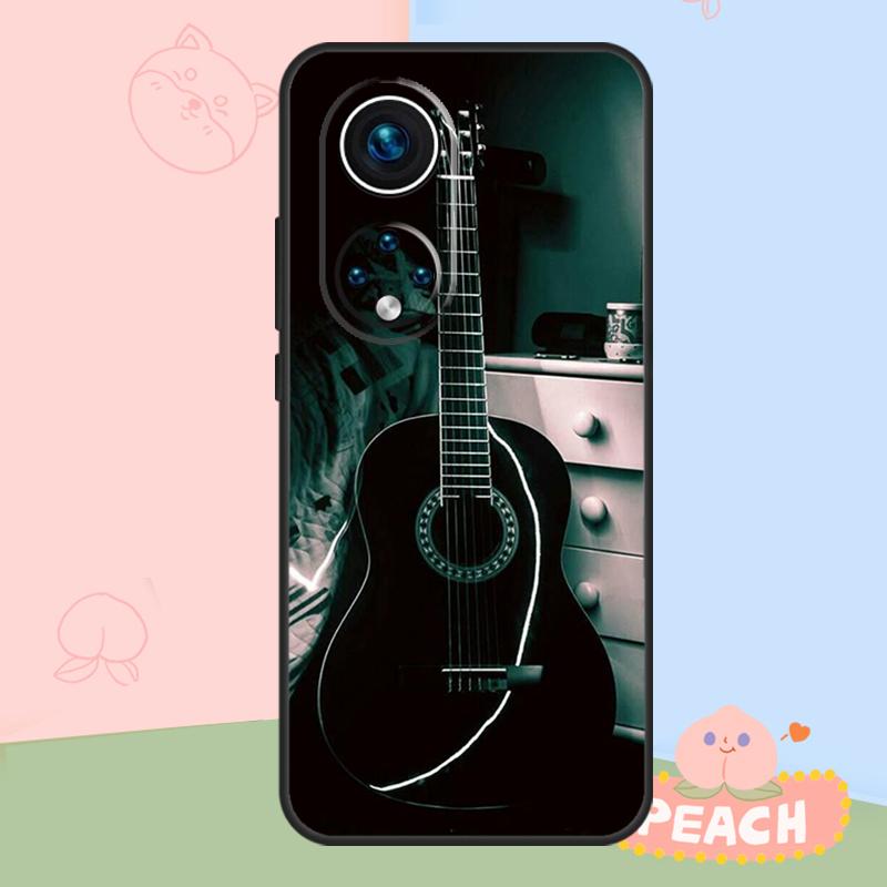 Vintage Music Guitars Case For Honor Magic 5 6 7 8 Lite Honor 400 Pro 200 50 70 90 X8c X9a X9b X9c X9d Win RT Cover