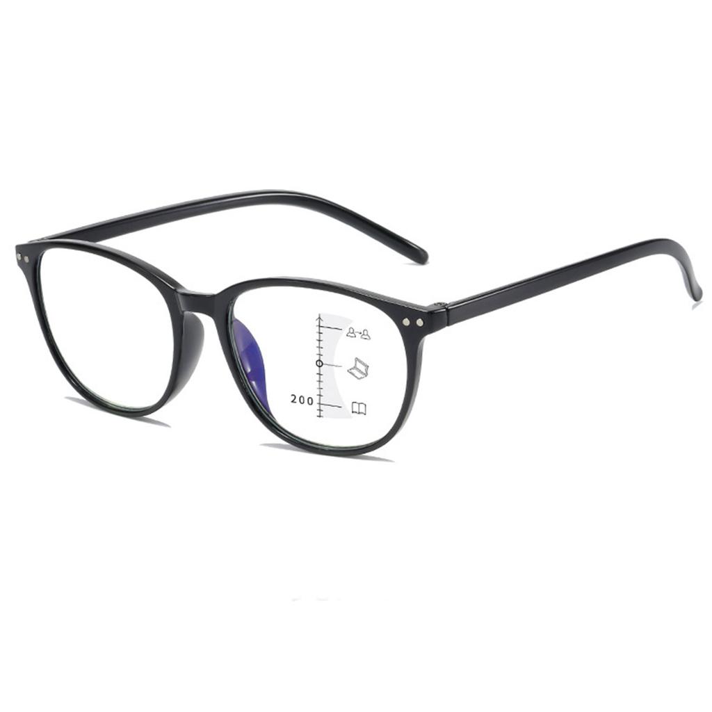Retro Multi-Focus Blue Light Blocking Reading Glasses Lightweight Comfortable Eyewear for Daily Use