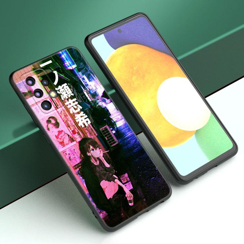 Чехол с изображением аниме Vaporwave Glitch для Samsung A04 A21 A30 A50 A52 S A13 A14 A22 A23 A32 A53 A73 5G A11 A12 A31 A33 A51 A70 A71 A72