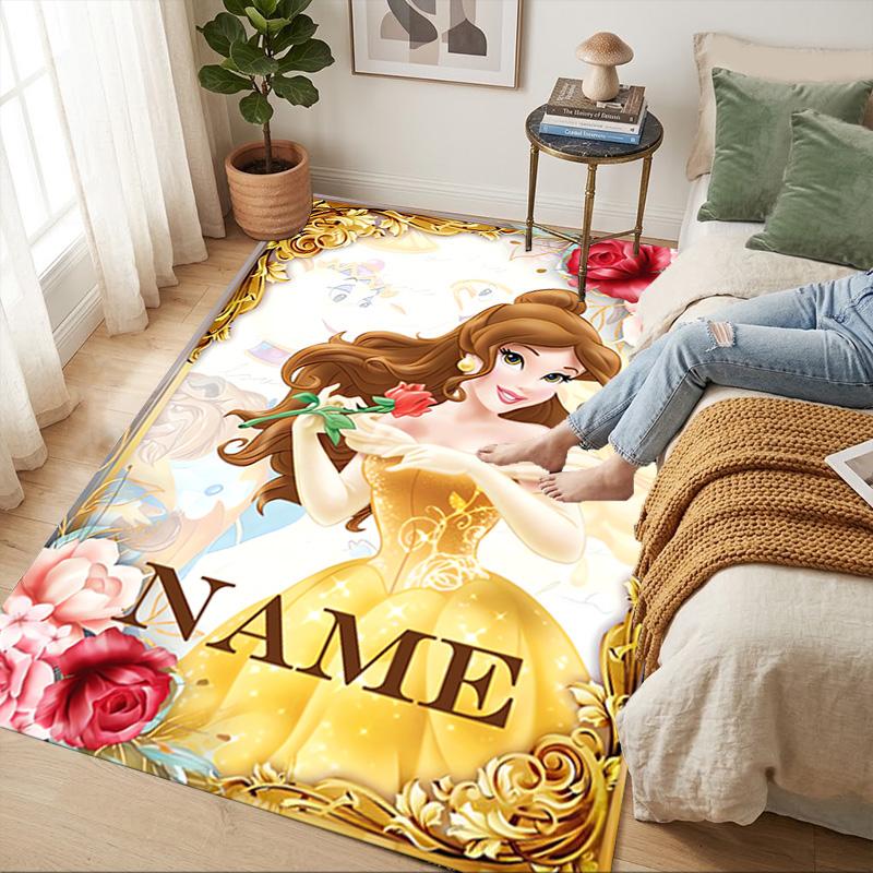 Personalized Name Princess Dreams Living Room Non-Slip Area Rug Soft Carpet for Bedroom Kids Playroom Sofa,Office Home Decor Doormat
