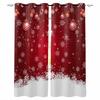 Christmas Winter Snowflake Lantern Ball Blackout Curtains For Living Room Bedroom Window Treatment Blinds Kitchen Drapes