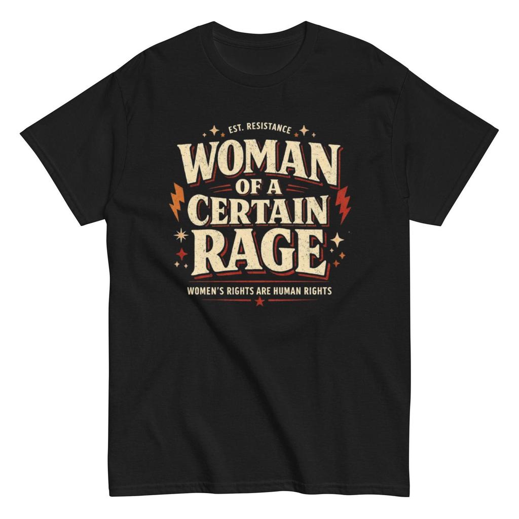 Woman of a Certain Rage Boxy Tee Men's T-Shirt, Feminist Women's Rights Gift, Empowered Feminine Rage Graphic Tee Shirt