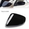Black Car Left Rearview Mirror Housing Shell Cover Gloss Black Decor Cap