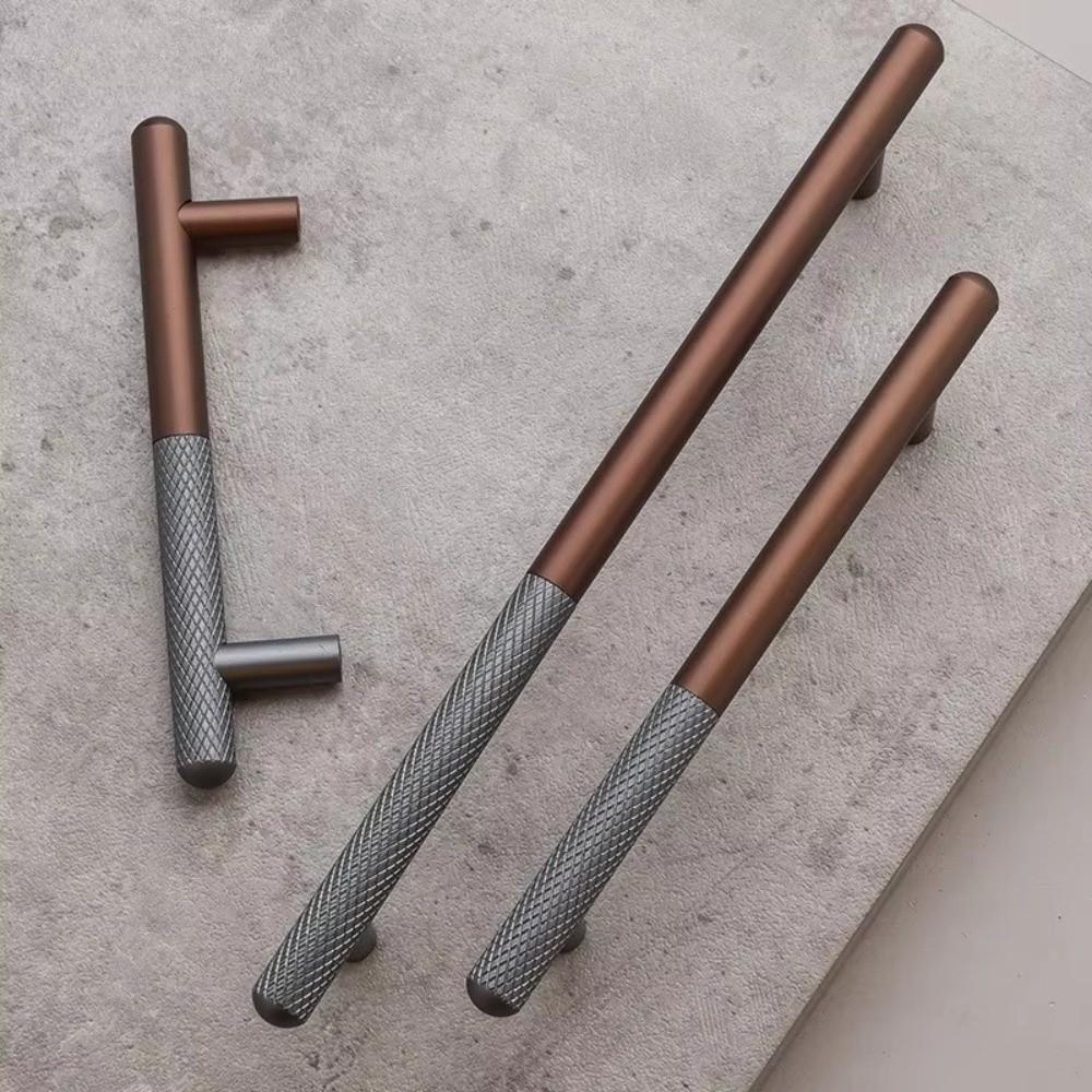 Aluminum Alloy Drawer Pulls with Dual-Color Furniture Handle Modern Cabinet Handles Decor Hardware