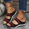 Fashion New Retro Wedges Slippers Women Plus Size Non-slip Round Toe Comfortable Sandals Casual Walking Beach Shoes