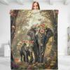 Elephant Blanket Gifts for Women Girls Super Soft Cozy Elephant Throw Blanket Warm Fuzzy Plush Fleece Bedding Decor Blanket