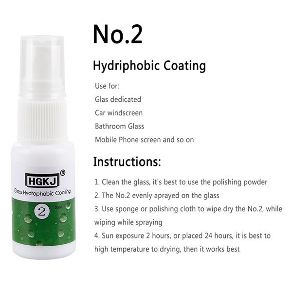 20 мл непромокаемое нано-гидрофобное покрытие Стеклянное гидрофобное покрытие HGKJ-2