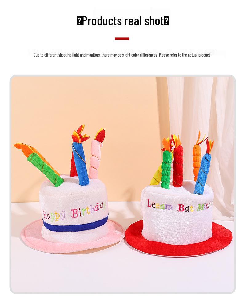 Праздничная шляпа для торта на день рождения и Рождество с украшением в виде свечи - Милый, модный подарок для вечеринки