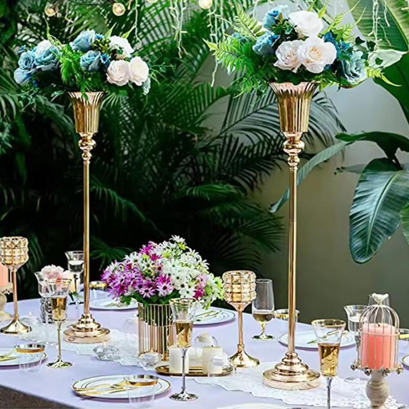 1 шт. металлическая подставка для цветов для вечеринки, свадьбы, вазы, украшения обеденного стола, труба, дорога, ведущая на мероприятие, годовщину церемонии