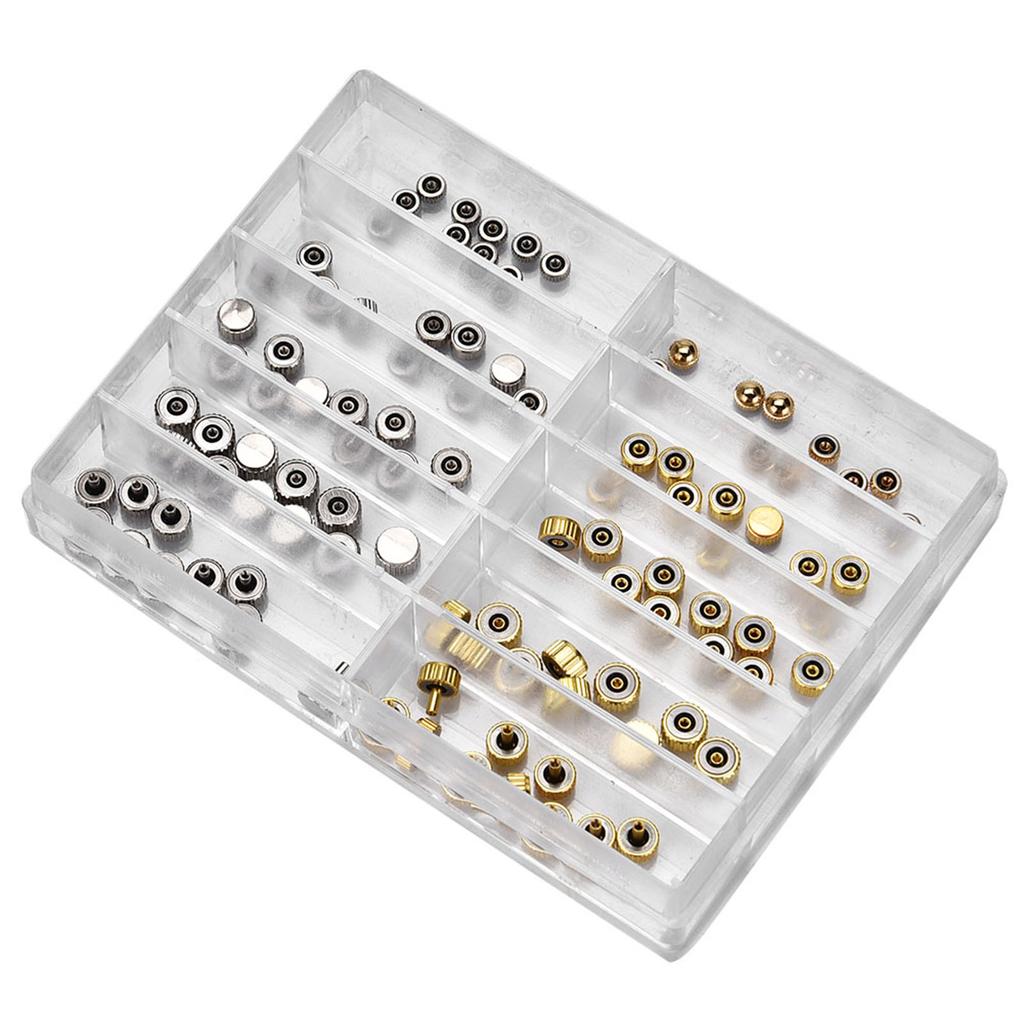 Assorted Watch Crown Parts Replacement Accessories Watch Repairing Tool Kit