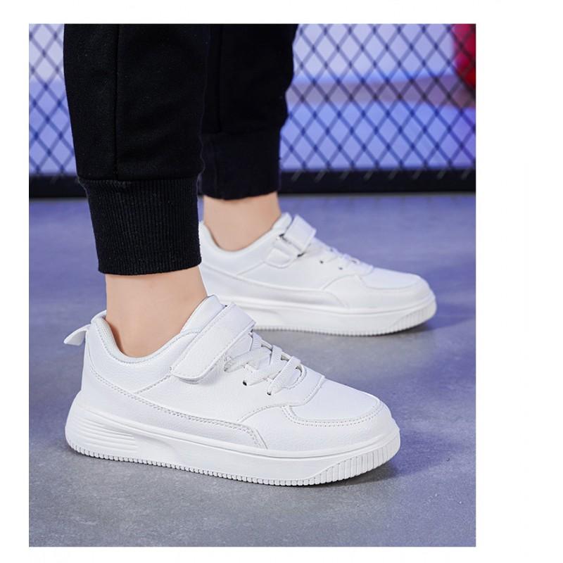 Kids Waterproof Leatherette Sneakers With Non-Slip Soft Sole Boys Girls School Outdoor Play