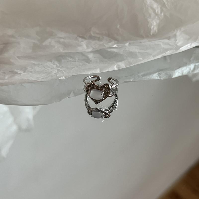 Винтажное серебряное красное овальное кольцо для женщин, модное элегантное роскошное кольцо из натурального камня неправильной формы, женское эстетическое ювелирное изделие Y2K, подарок