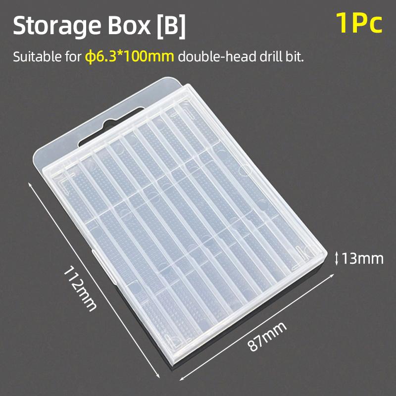 Drill Bit Storage Box Double Head Screwdriver Bit Organizer Case Box Accessories Tool Plastic Box Empty Drill Packaging Case