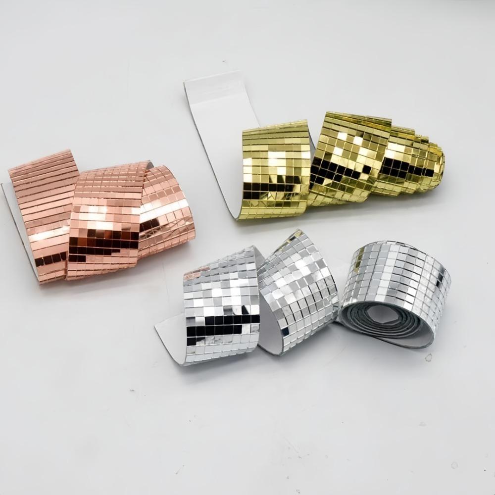 4x100 см Креативные наклейки на стеклянное зеркало своими руками Мозаичные стеклянные самоклеящиеся наклейки на зеркало 3D Фоновое настенное зеркало Украшение