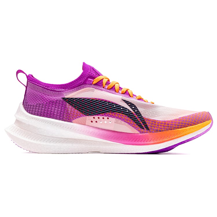 Li Ning Feidian 2 Elite Низкие Беговые Кроссовки Женские Фиолетово-Оранжевые ARMQ014-1