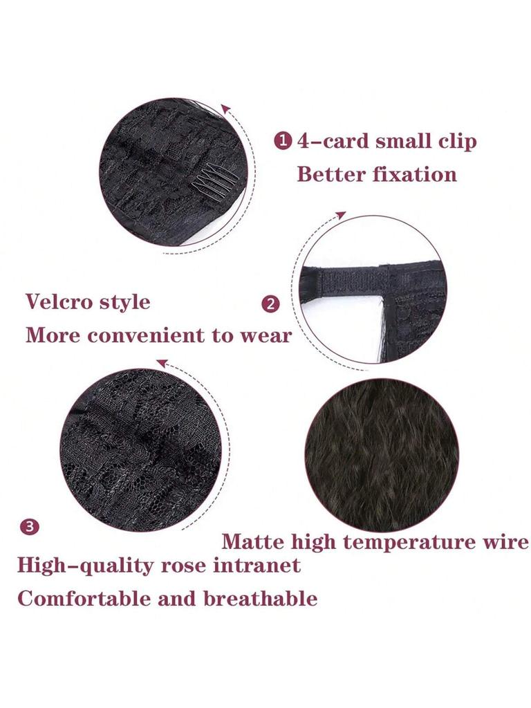 Синтетический длинный кукурузный волнистый хвостик, накидка на заколку для волос, Омбре, коричневые, светлые волосы, наращивание волос, конский хвост